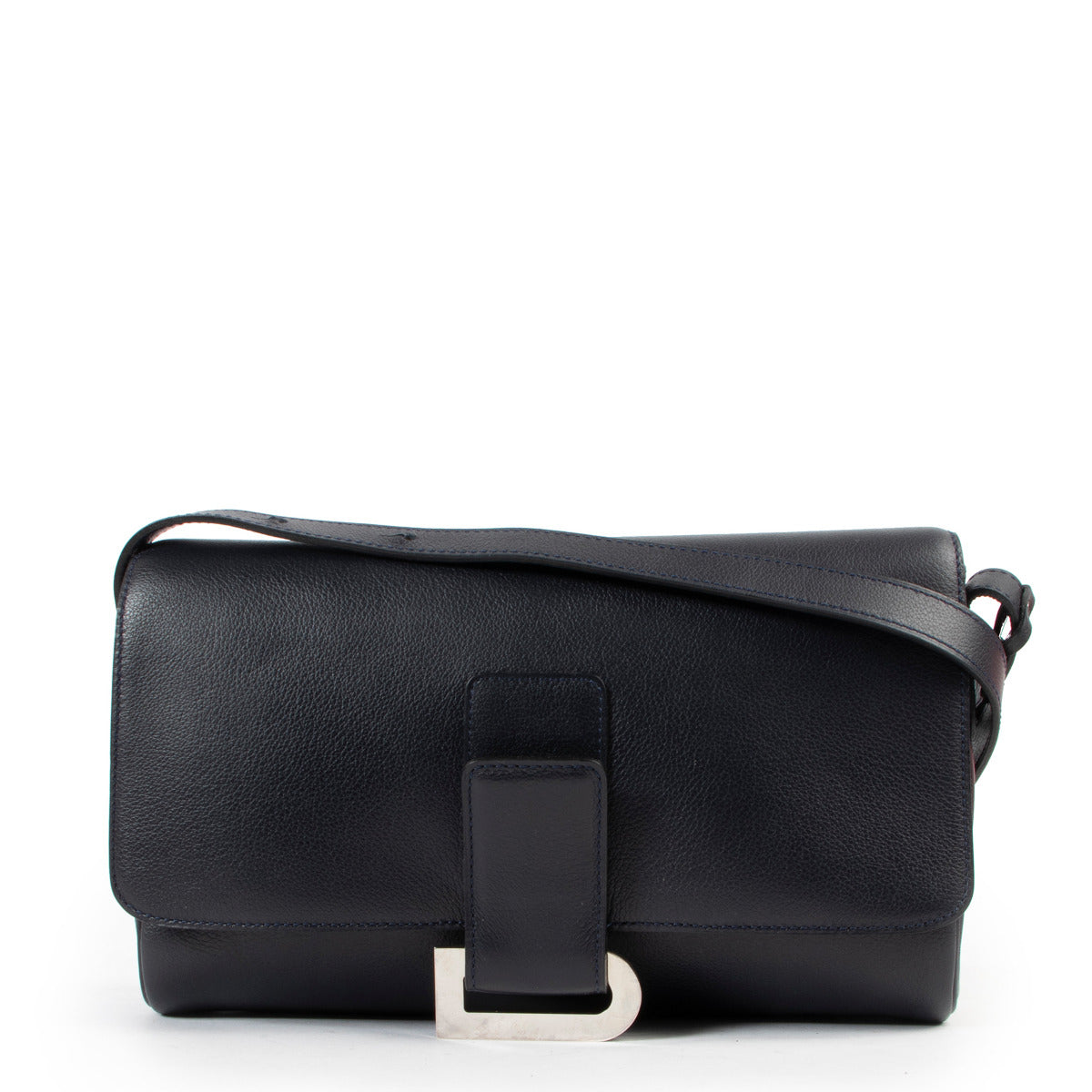 Delvaux Marine Blue Passerelle Shoulder Bag
