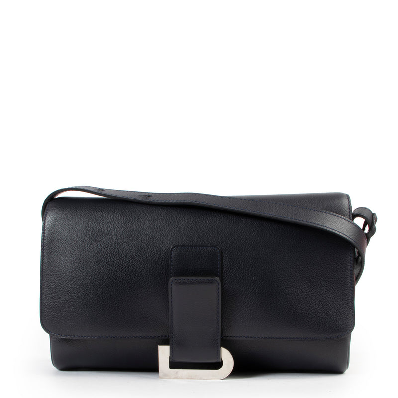 Delvaux Marine Blue Passerelle Shoulder Bag