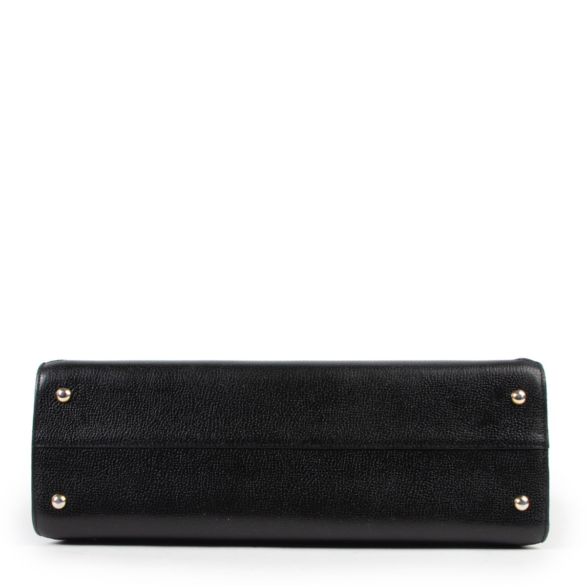 Original vintage Delvaux Black Leather Ostrich Shoulder Bag for sale in good condition on Labellov vintage site with good price