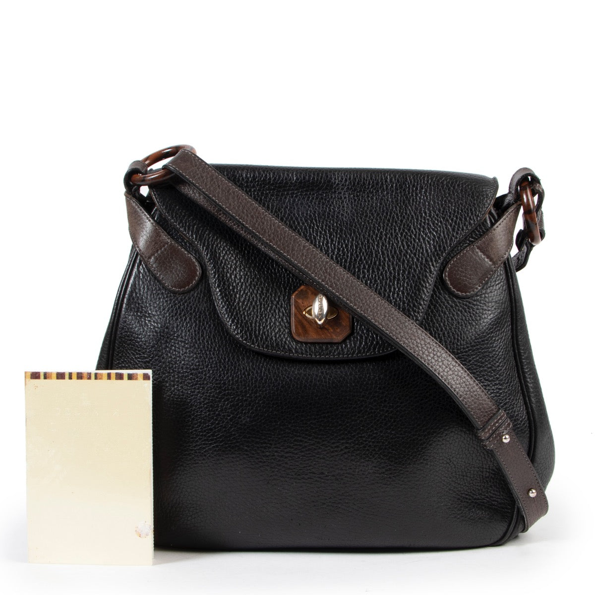 Delvaux Black Leather Crossbody in good condition on Labellov 2nd hand vintage site for luxury designer bags now online for sale