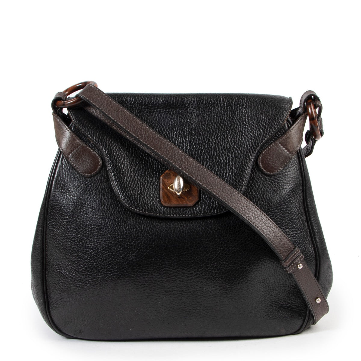 Delvaux Black Leather Crossbody in good condition on Labellov 2nd hand vintage site for luxury designer bags now online for sale