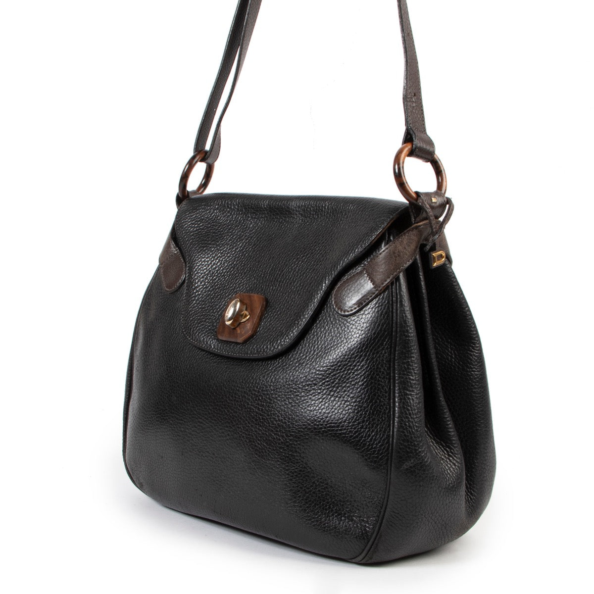 Delvaux Black Leather Crossbody in good condition on Labellov 2nd hand vintage site for luxury designer bags now online for sale