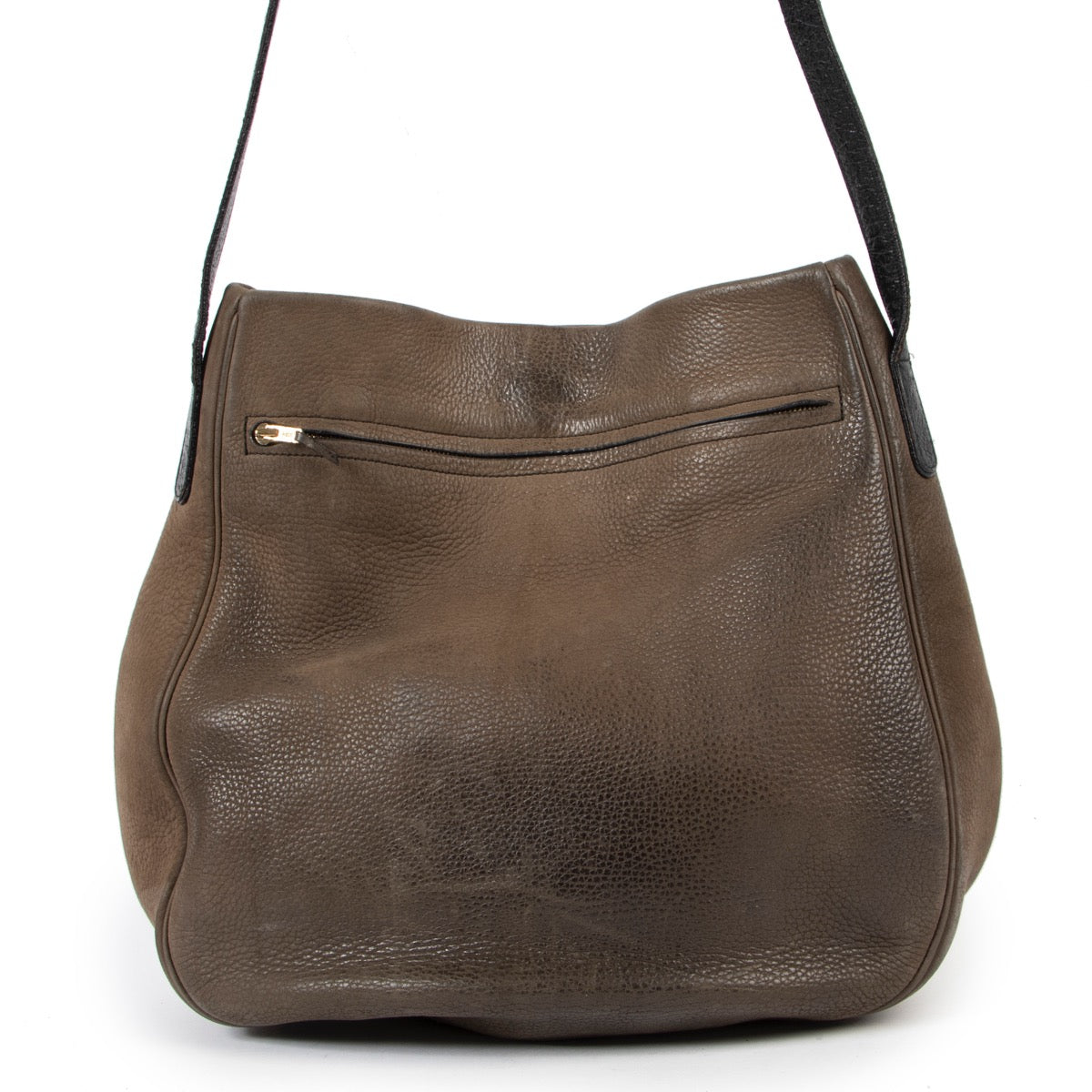 Delvaux Green / Black Ostrich Crossbody in good condition for sale on Labellov site for luxury vintage items from 2nd hand buyers