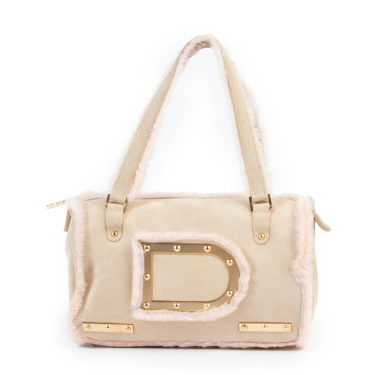 Delvaux Le Astrid MM Mouton Retourné Beige Perla