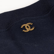 shop 100% authentic second hand Chanel 18C Navy Cotton T-Shirt - Size M on Labellov.com