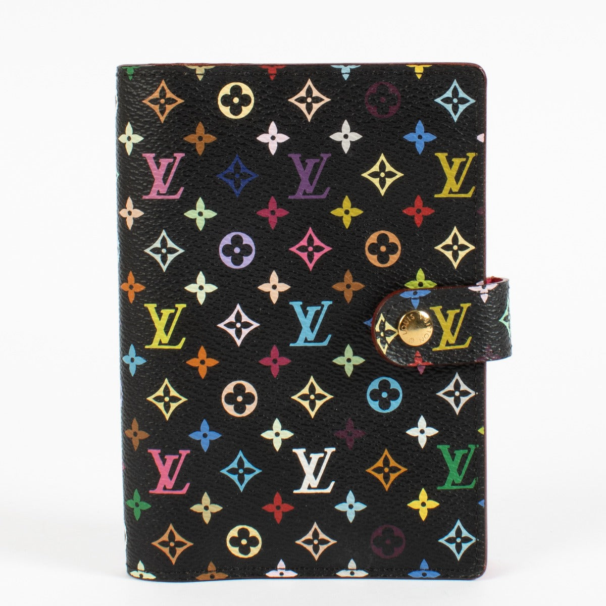 Authentic pre-loved Louis Vuitton x Takashi Murakami Monogram Multicolor Ring Agenda Cover on Labellov.com