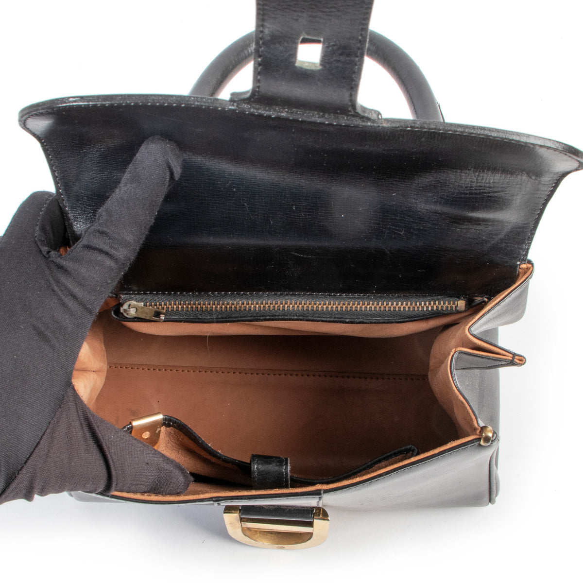 Delvaux Black Boxcalf Brillant PM