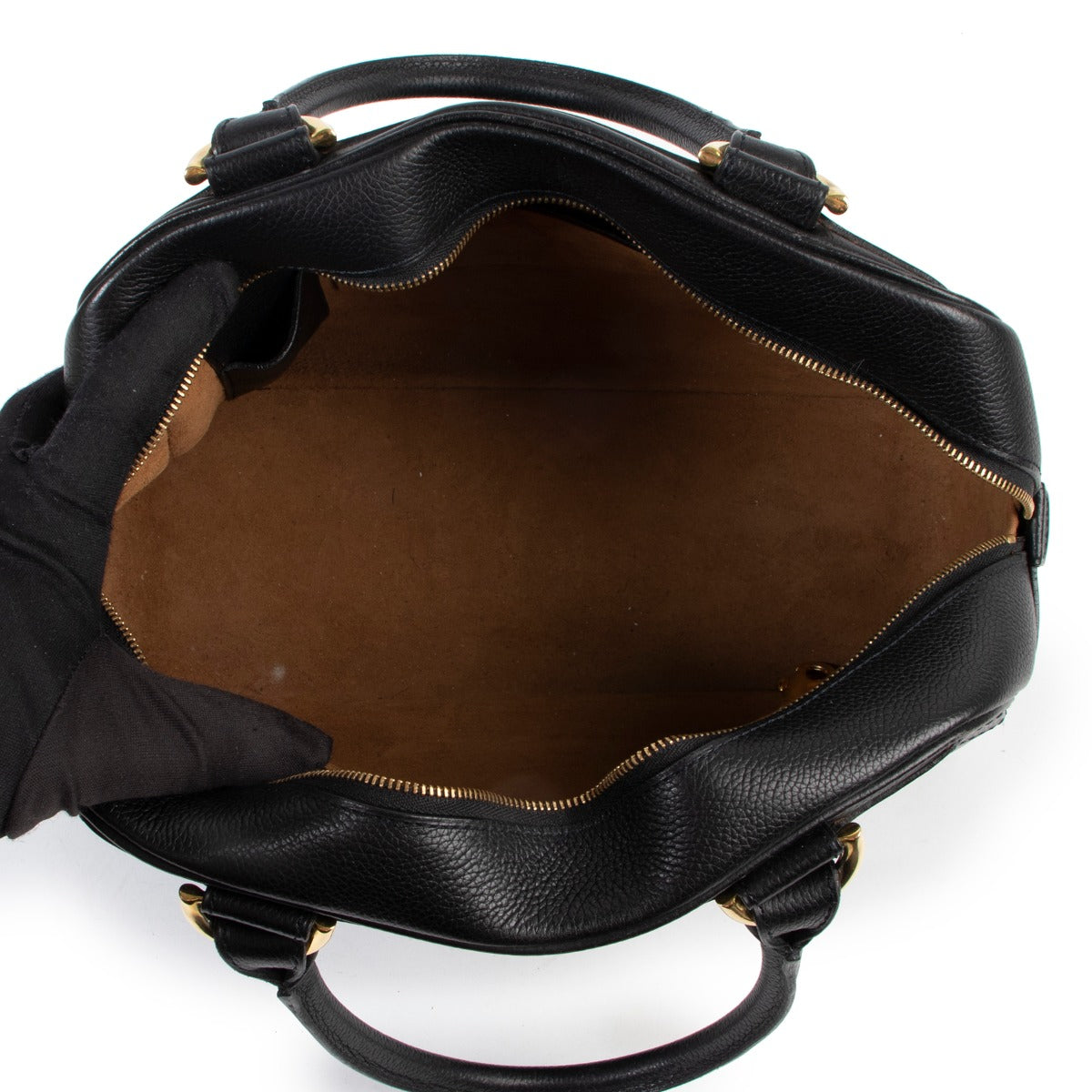 Delvaux Black Leather Top handle