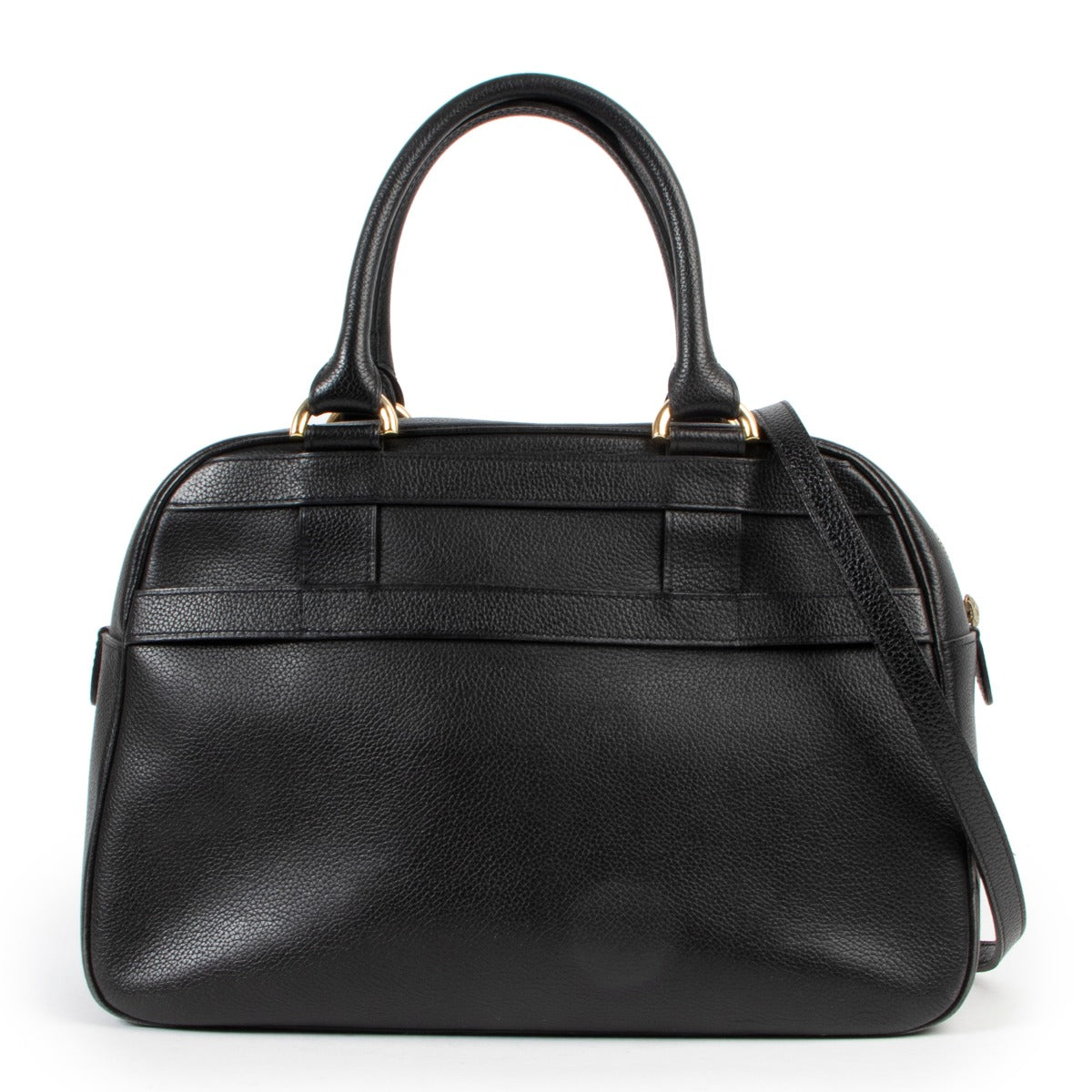 Delvaux Black Leather Top handle