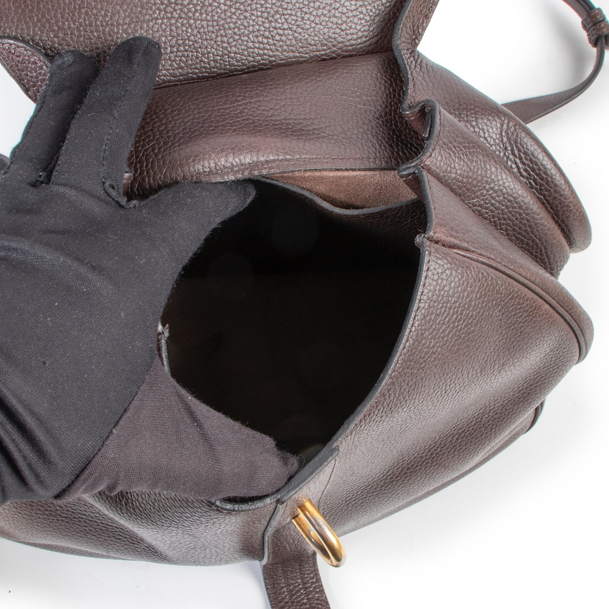 Shop safe online 100% authentic second hand Delvaux brown Shoulder bag cerceau in very good condition at Labellov in Antwerp.