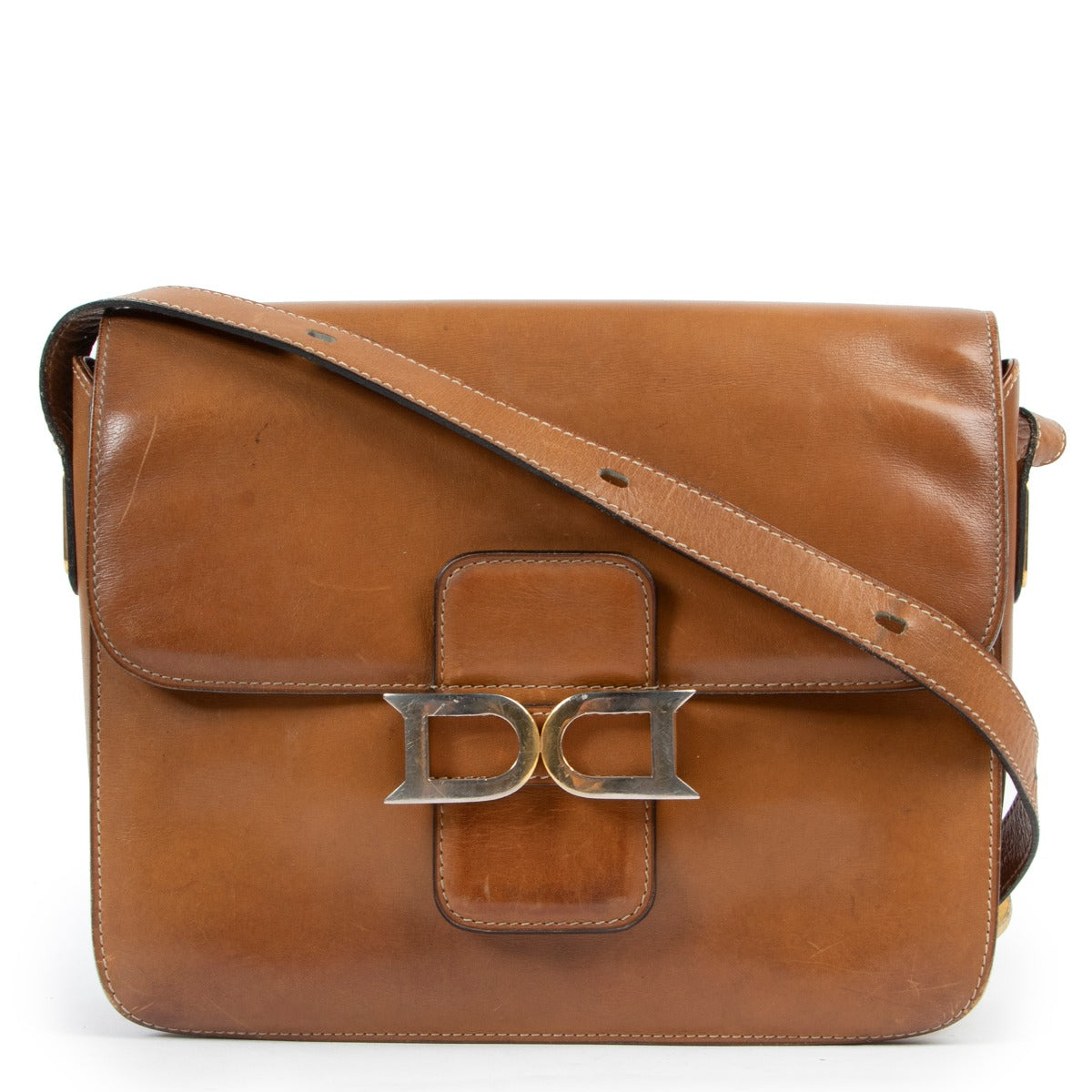 Delvaux Cognac Bourgogne Crossbody