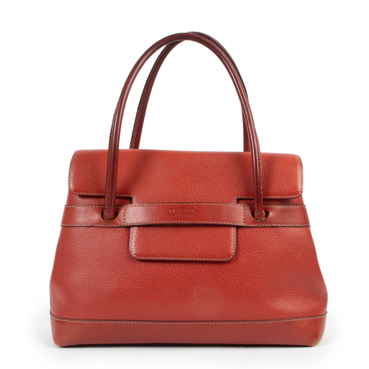 Deux de Delvaux bordeaux schoudertas