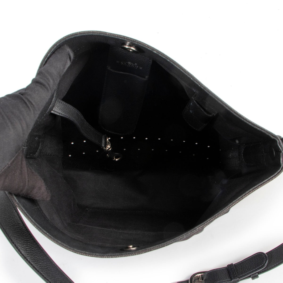 Delvaux Le Pin Black Canvas Shoulder Bag