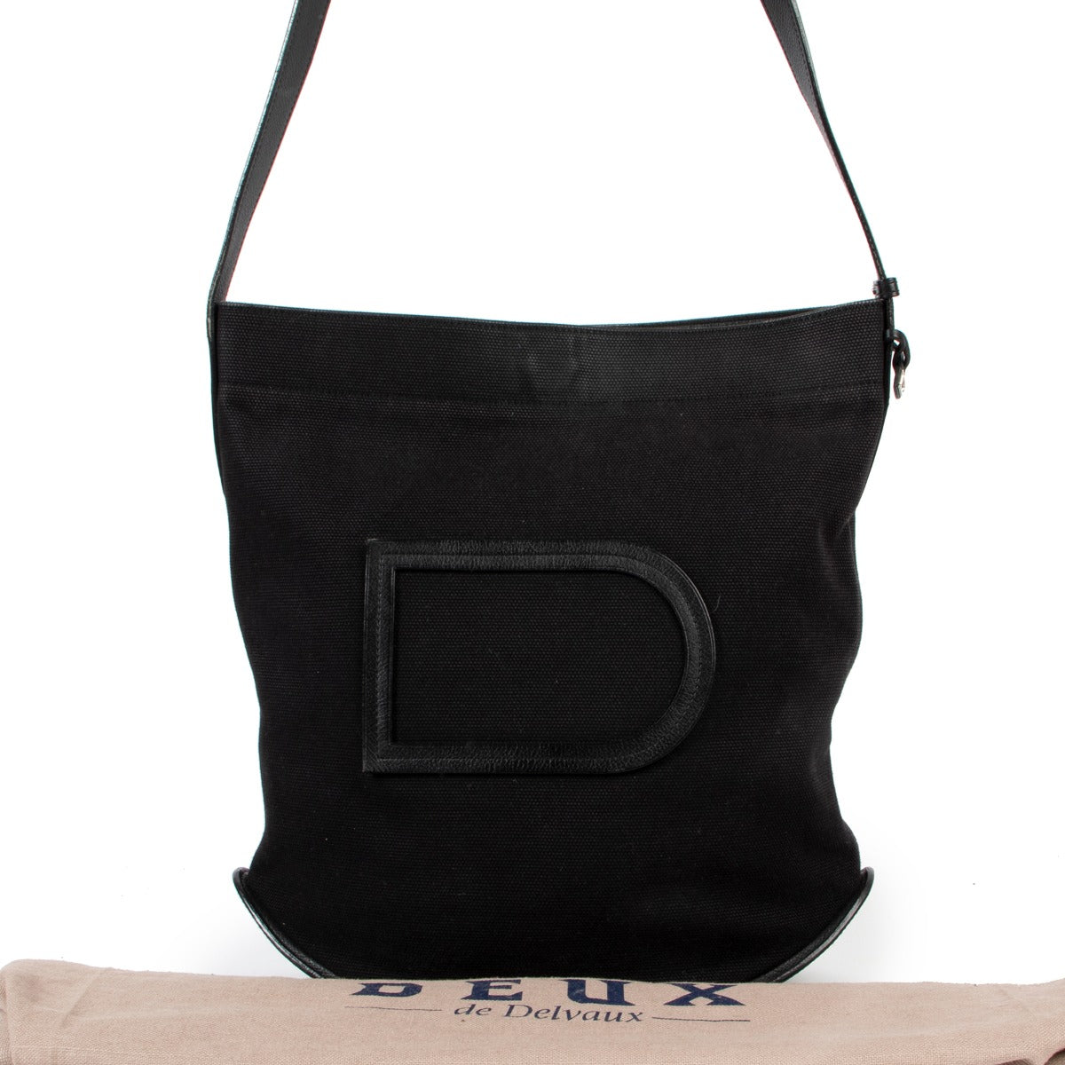 Delvaux Le Pin Black Canvas Shoulder Bag available at Labellov. Buy and sell your designer items for a reasonable price. Buy this Delvaux bag online or in store.