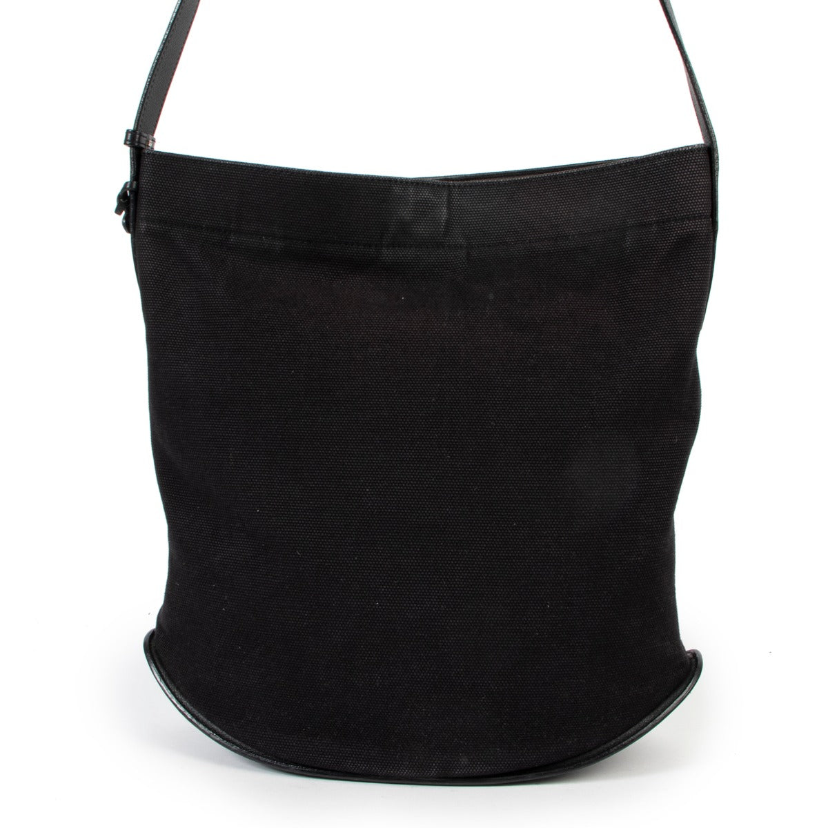 Delvaux Le Pin Black Canvas Shoulder Bag