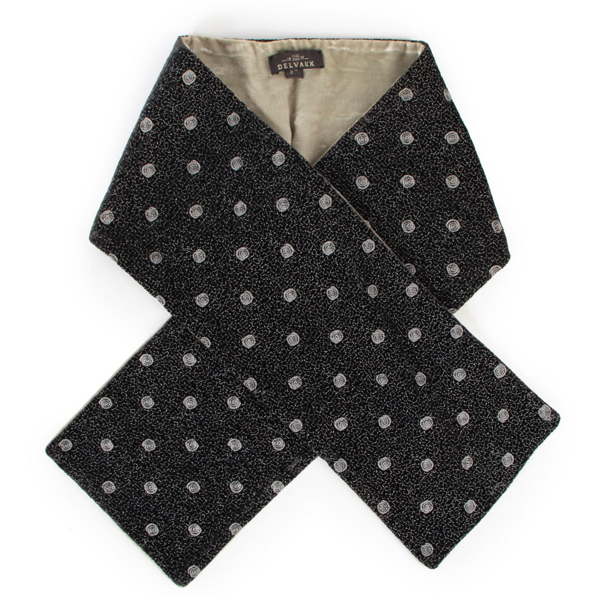 Buy this 100% authentic second hand Delvaux Blak Grey Velvet Scarf online or in store at Labellov