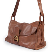 Delvaux Brown Brillant Besace Shoulder bag available at Labellov online or in store in Antwerp Belgium.