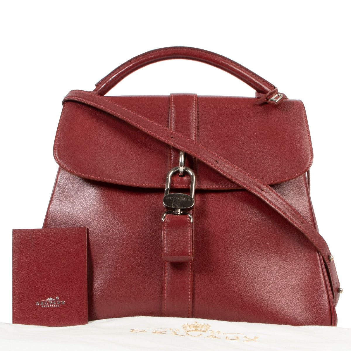 Delvaux Burgundy Gin Fizz Crossbody At labellov for a reasonable price and in good condition online or in store.