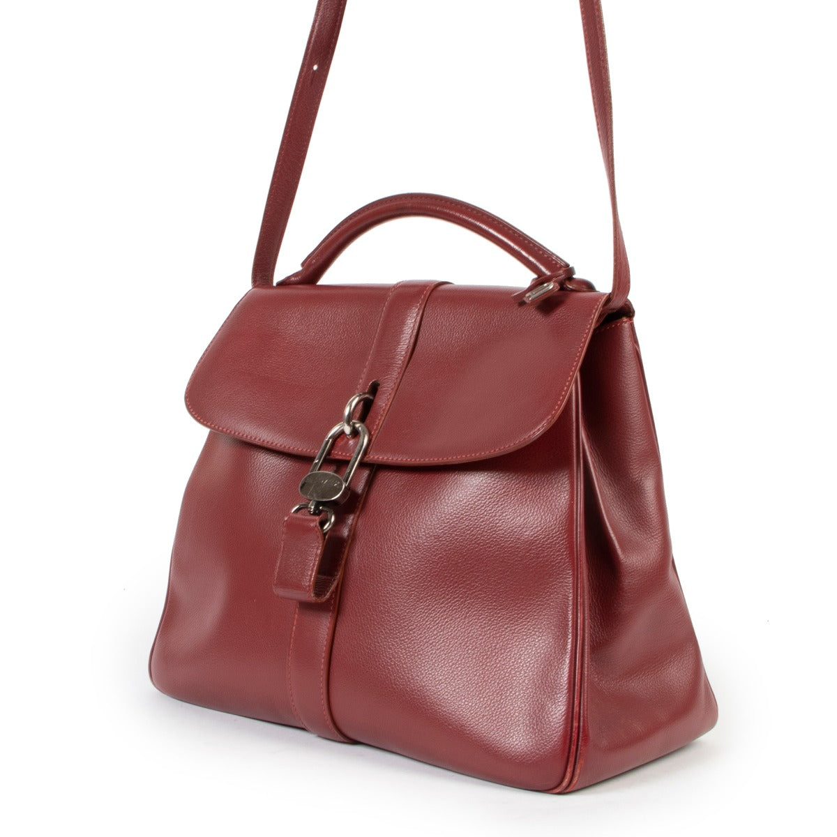 Delvaux Burgundy Gin Fizz Crossbody