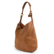 Delvaux Cognac Le Louise Tresse Nubuck GM