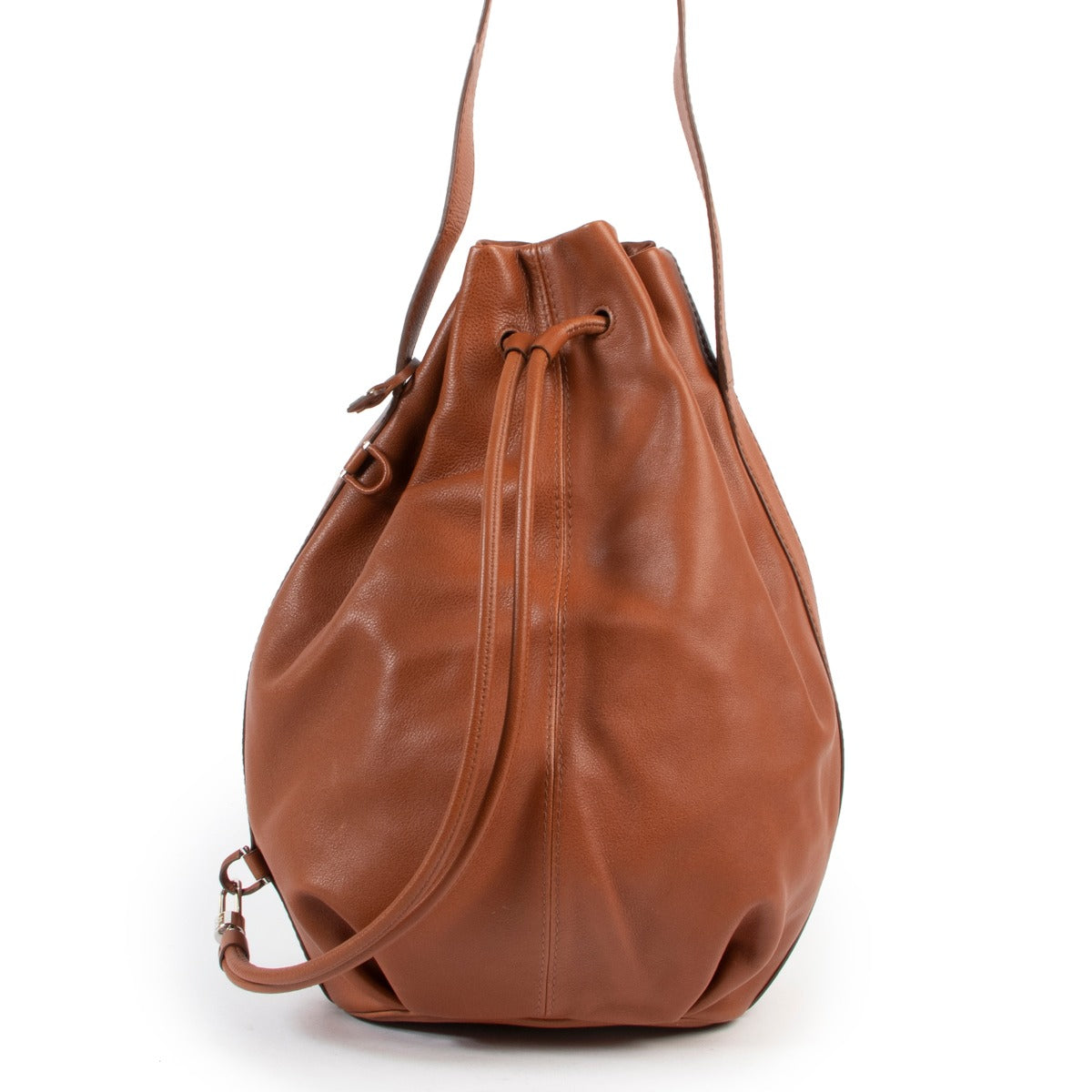 Delvaux Cognac Nomade Sellier Brandy Bag