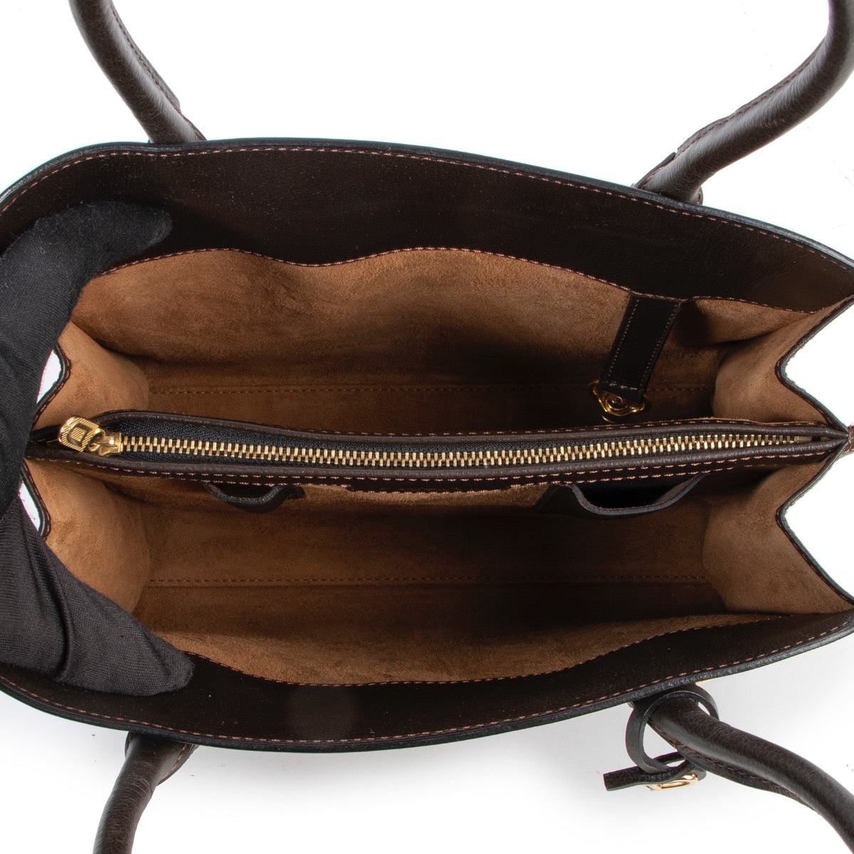 Delvaux Café Brown Sepia PM Top Handle Bag online or in store at Labellov searching for a secondhome
