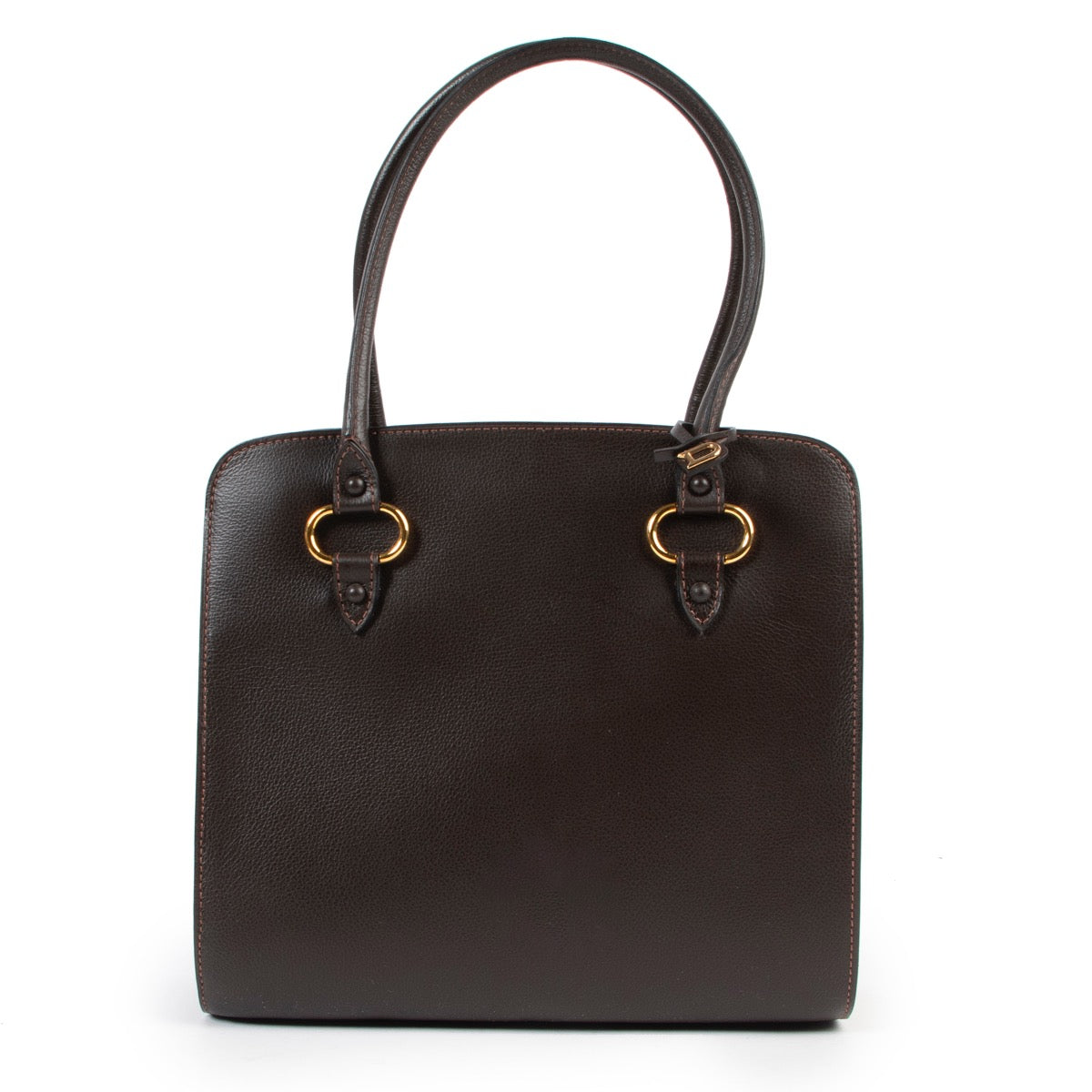 Delvaux Café Brown Sepia PM Top Handle Bag online or in store at Labellov searching for a secondhome