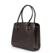 Delvaux Café Brown Sepia PM Top Handle Bag online or in store at Labellov searching for a secondhome