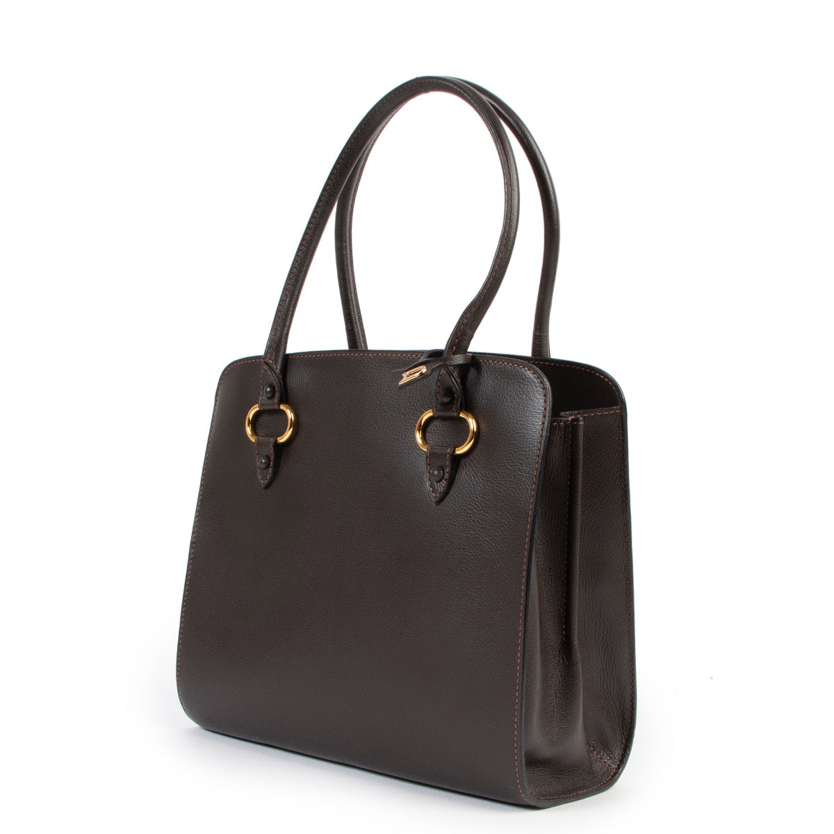 Delvaux Café Brown Sepia PM Top Handle Bag online or in store at Labellov searching for a secondhome