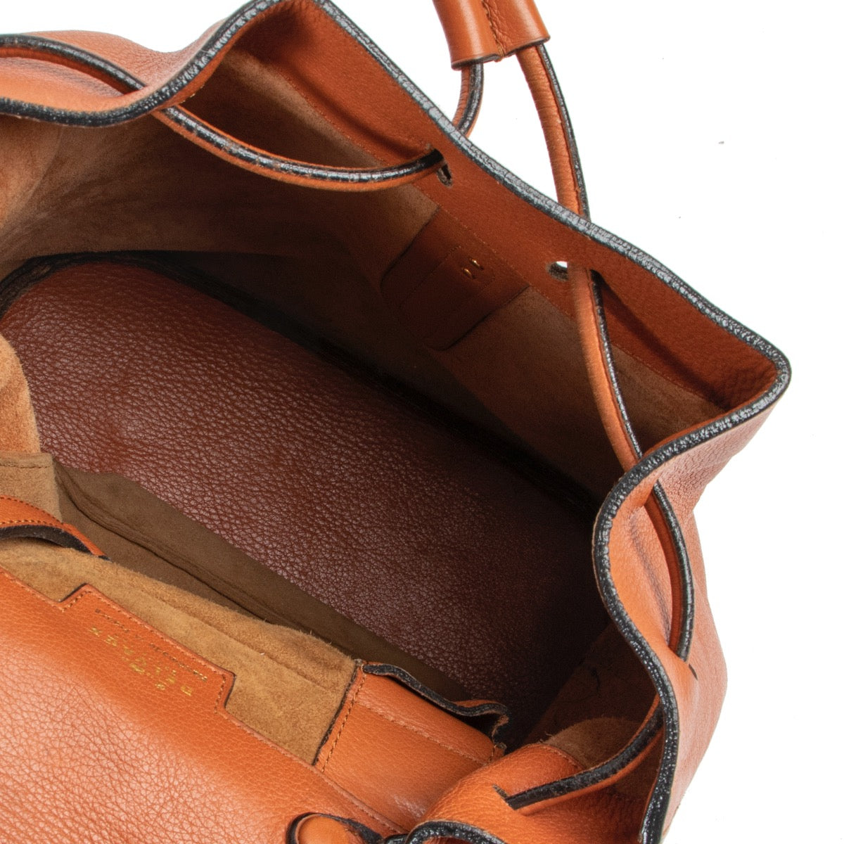 Shop safe online 100% authentic second hand Delvaux Cognac Backpack online or in store at Labellov
