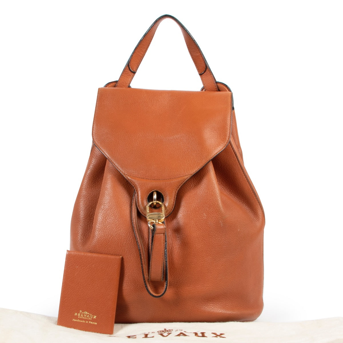 Shop safe online 100% authentic second hand Delvaux Cognac Backpack online or in store at Labellov
