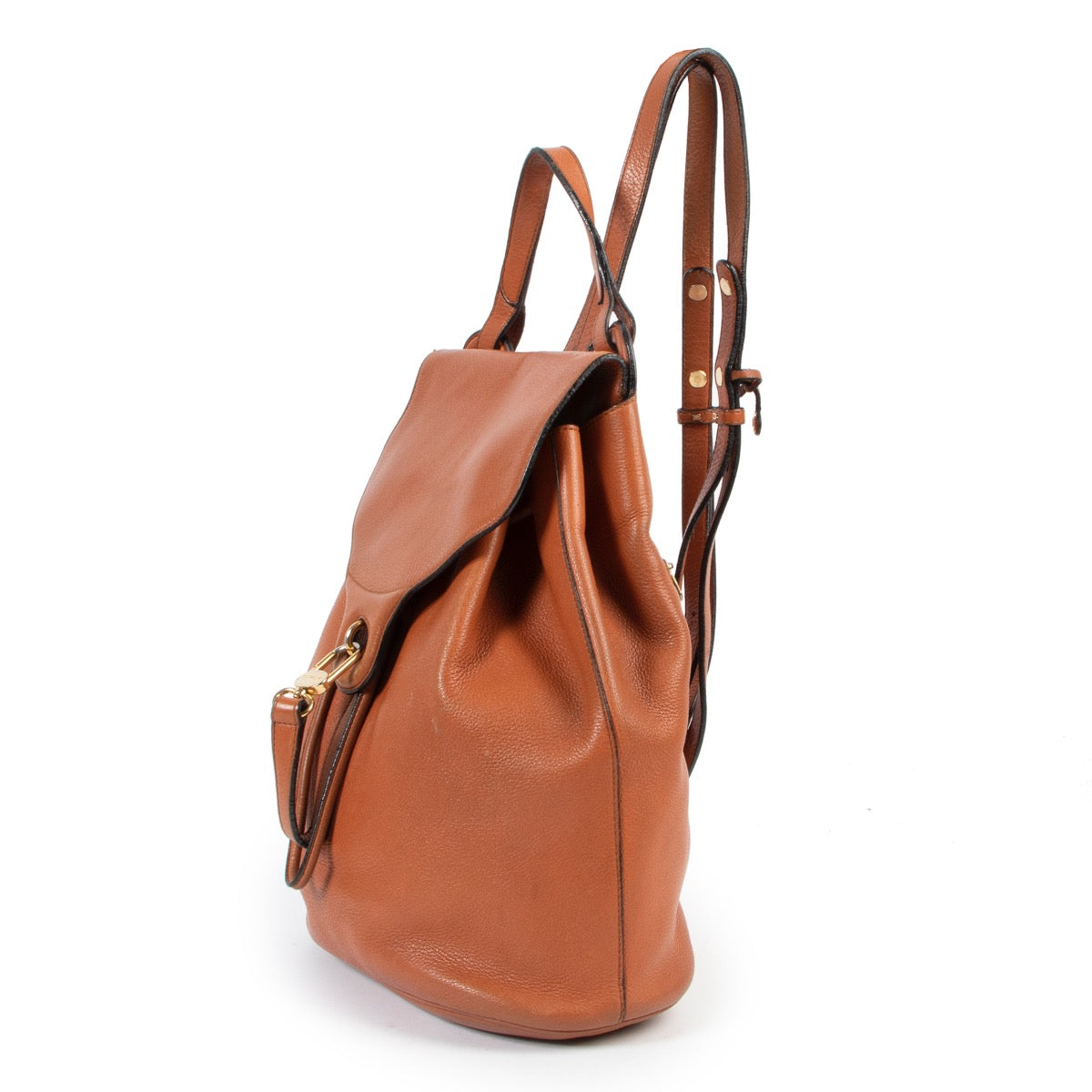 Shop safe online 100% authentic second hand Delvaux Cognac Backpack online or in store at Labellov