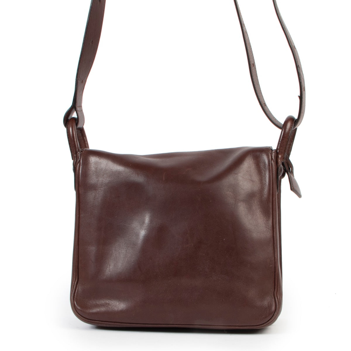 Shop safe online 100% authentic second hand Delvaux Brown Festival Bridon Crossbody Bag
