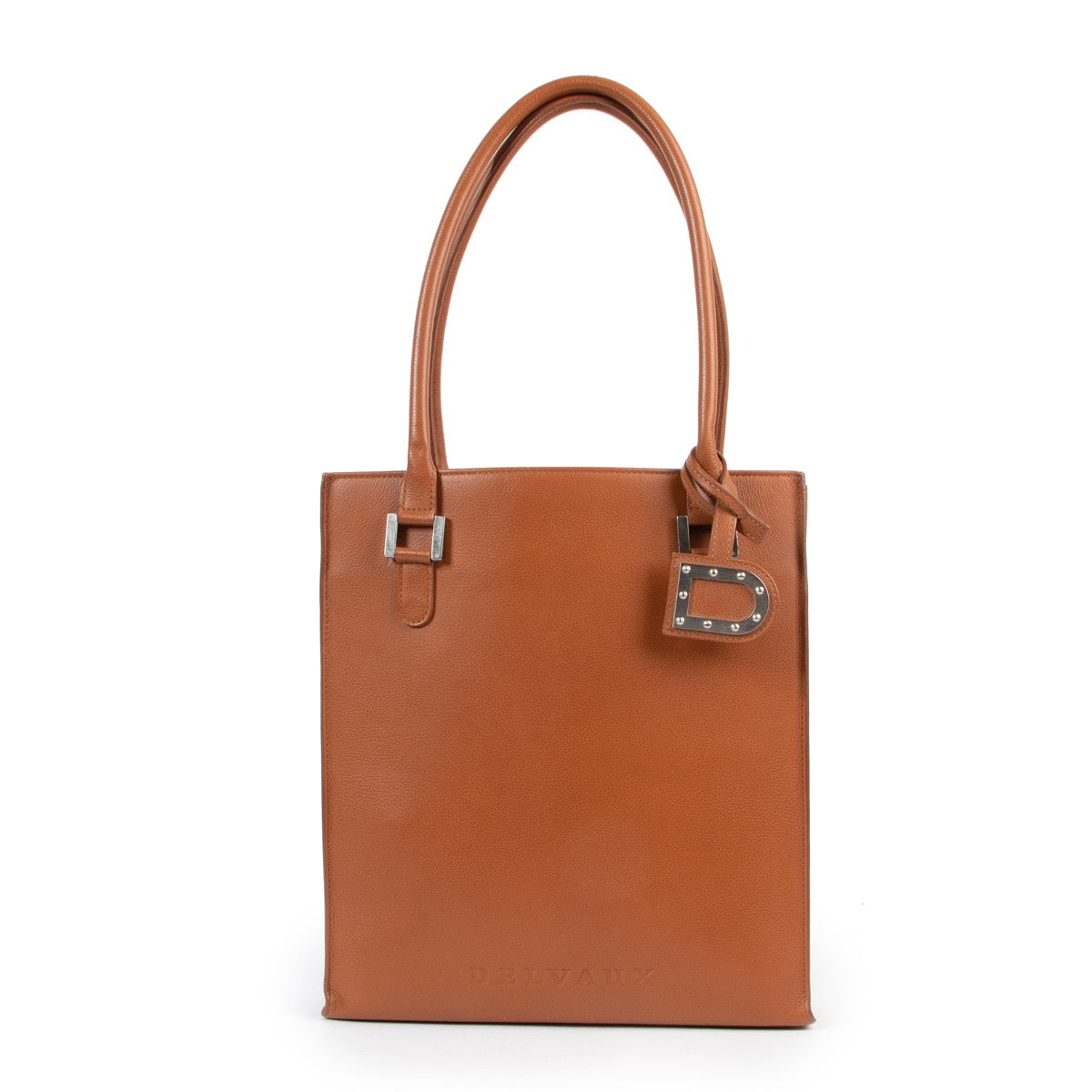 Shop safe online 100% authentic second hand Delvaux Cognac Top handle in very good condition at the right price at Labellov in Antwerp.