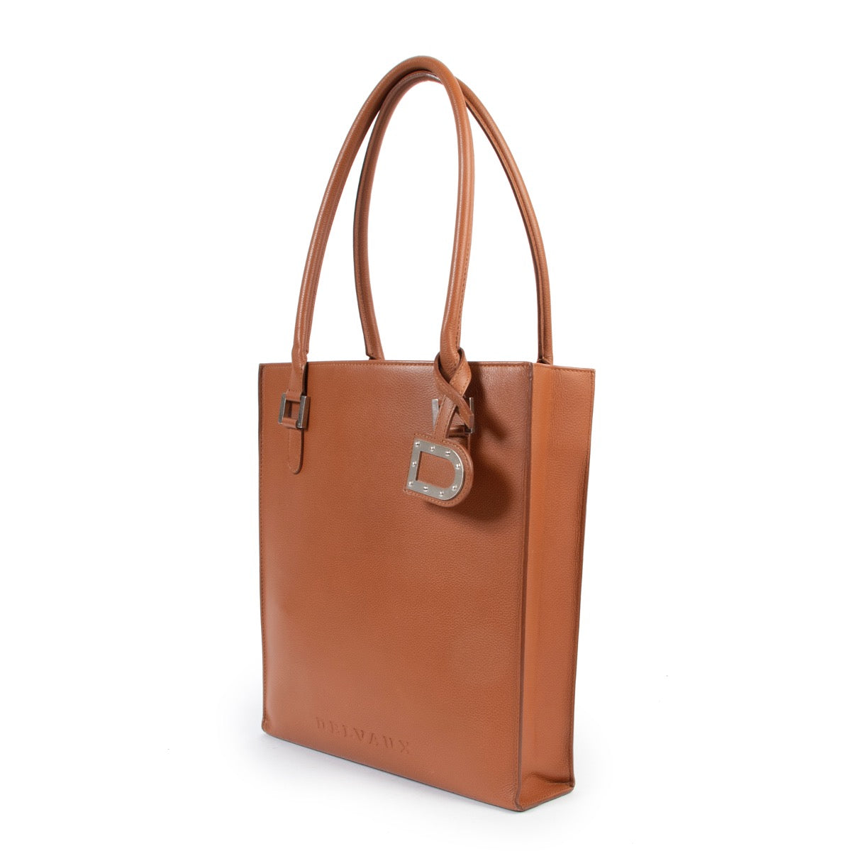 Shop safe online 100% authentic second hand Delvaux Cognac Top handle in very good condition at the right price at Labellov in Antwerp.