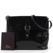 Preloved 2nd hand Delvaux Black Leather Crossbody designer bag online for sale on Labellov vintage site