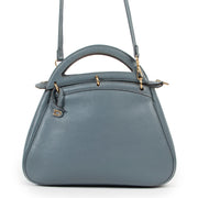Original vintage Delvaux Blue Leather Top handle on Labellov 2nd hand Luxury site in good condition and good price