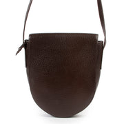 Original vintage no fake Delvaux Dark Brown Leather Crossbody online for sale in very good condition only on Labellov website in Antwerp Belgium 2nd hand luxury