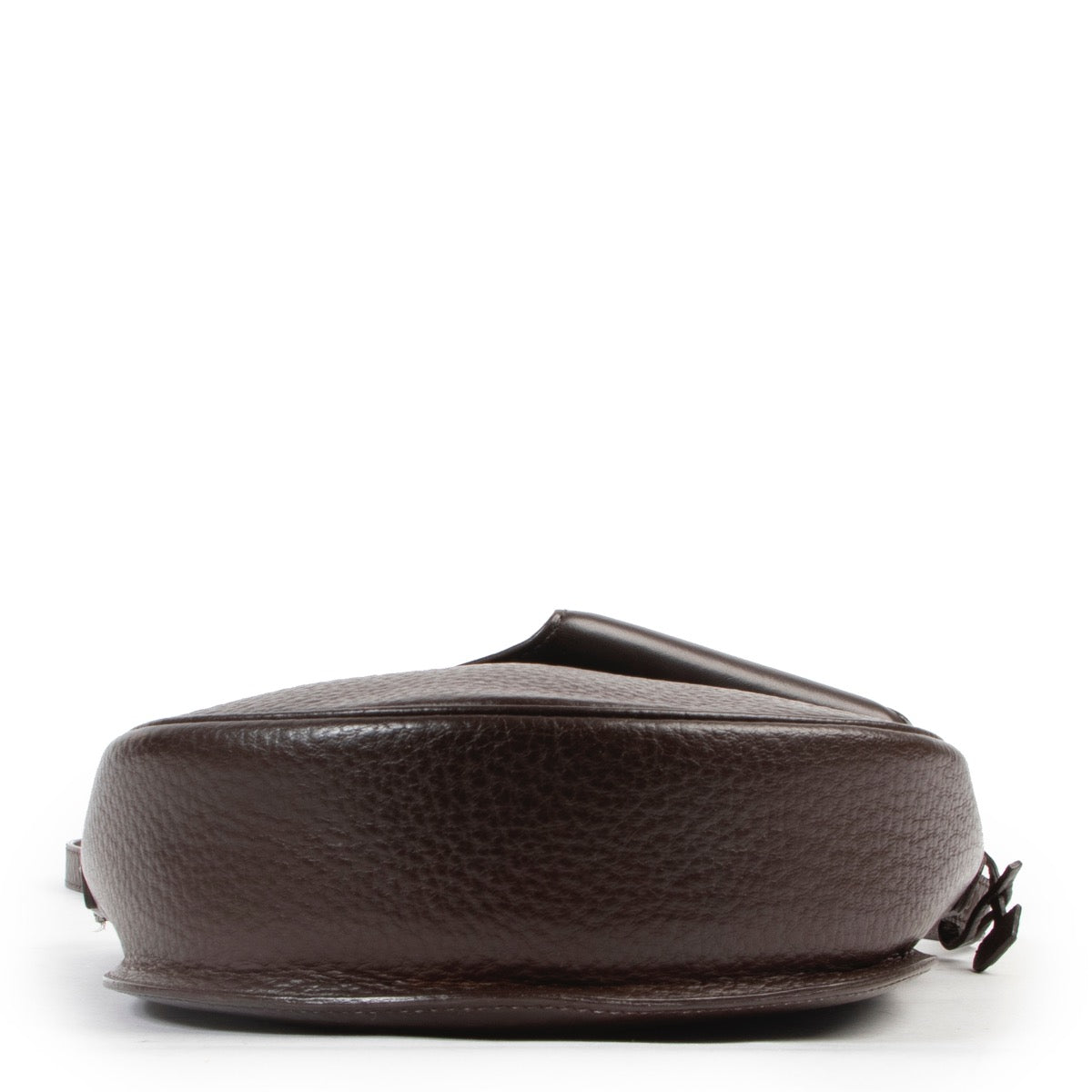 Original vintage no fake Delvaux Dark Brown Leather Crossbody online for sale in very good condition only on Labellov website in Antwerp Belgium 2nd hand luxury