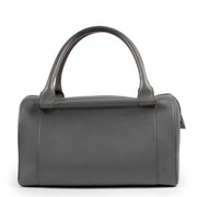 Delvaux Top Handle Astrid Grey Boston bag for sale online in good condition on Labellov Luxury vintage site for 2nd hand designer bags