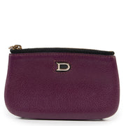 Delvaux Purple Leather Wallet in good condition on Labellov Luxury Vintage Site in original state and good price for designers items