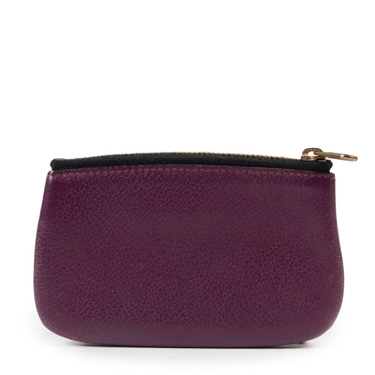 Delvaux Purple Leather Wallet in good condition on Labellov Luxury Vintage Site in original state and good price for designers items