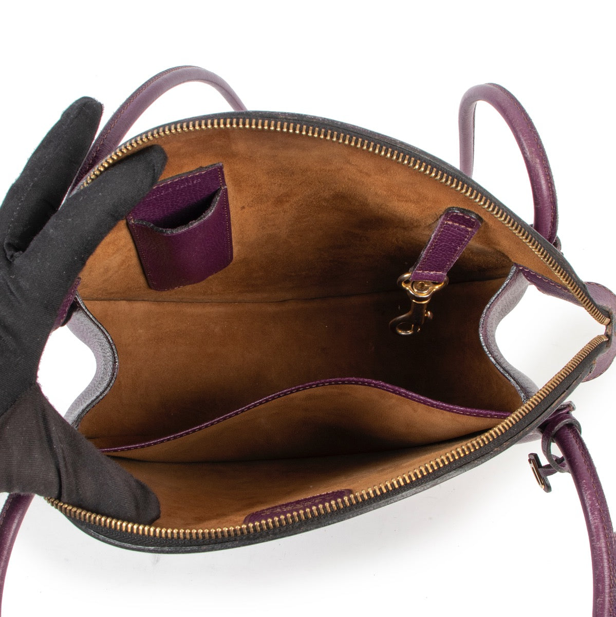 Delvaux Purple Leather Sunset Shoulder Bag