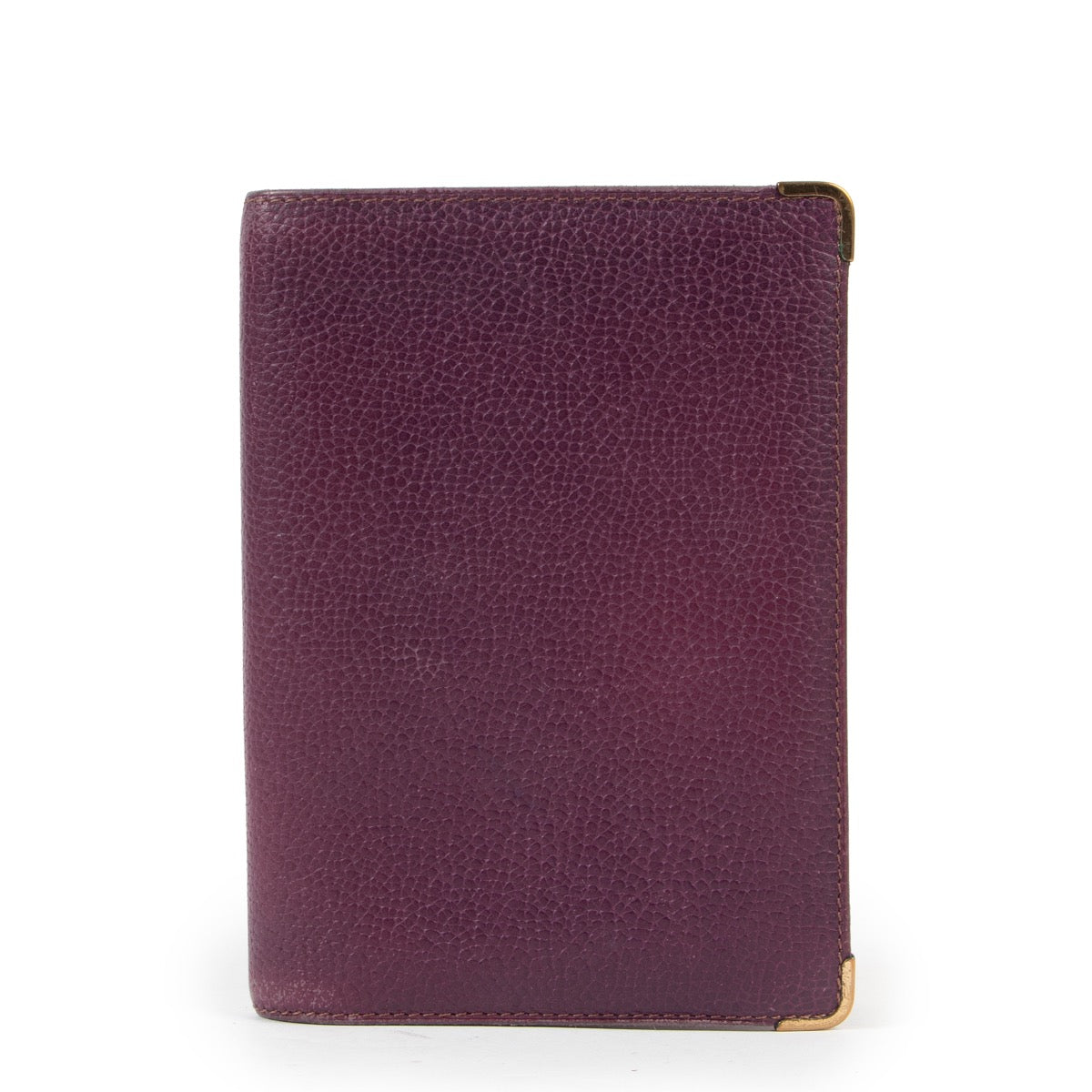 Original 2nd hand Delvaux Purple Leather Wallet in very good condition on Labellov vintage site for designer items