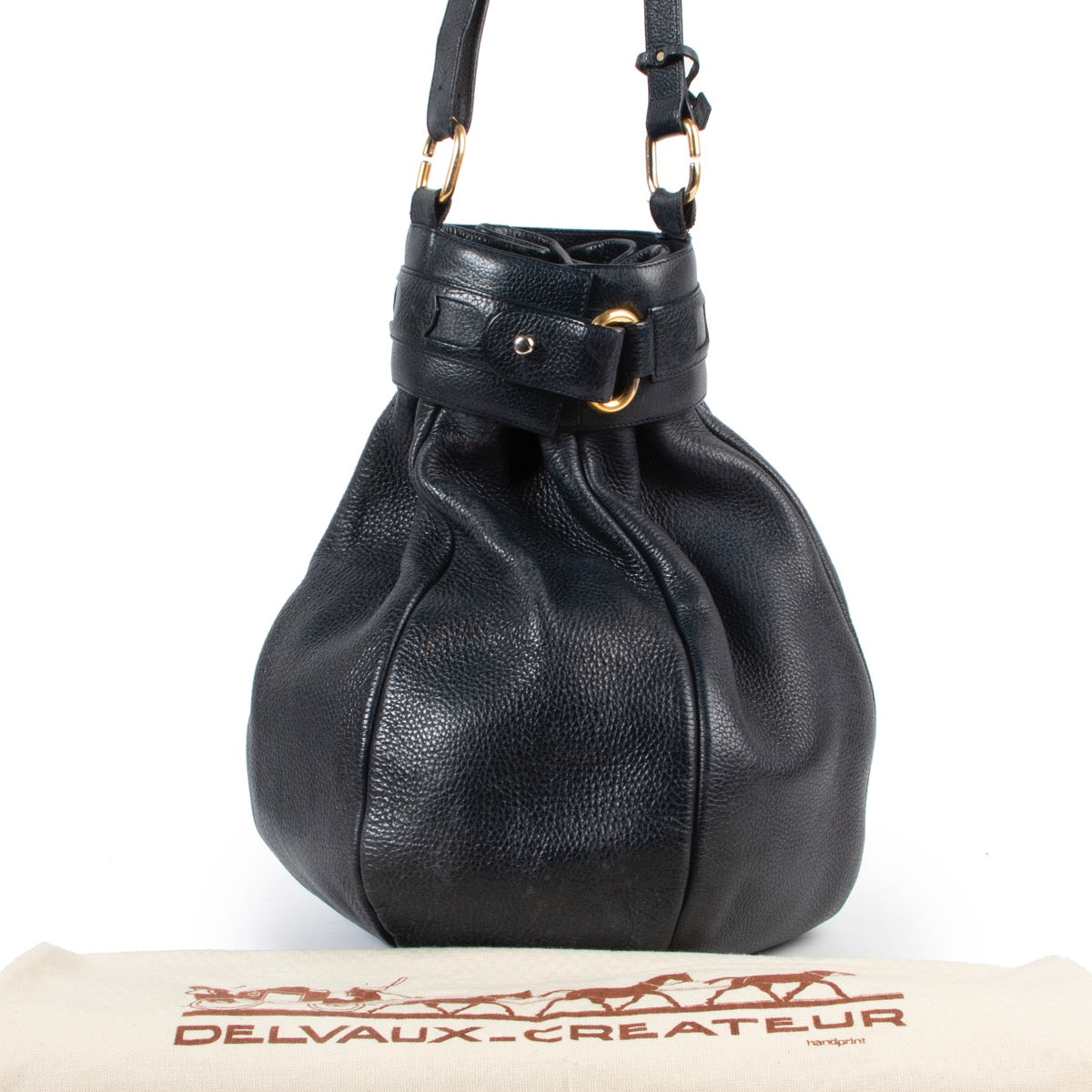 Delvaux Blue Bucket Bag