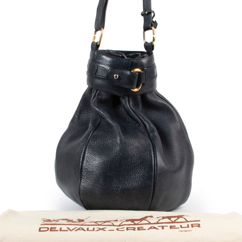 Delvaux Blue Bucket Bag