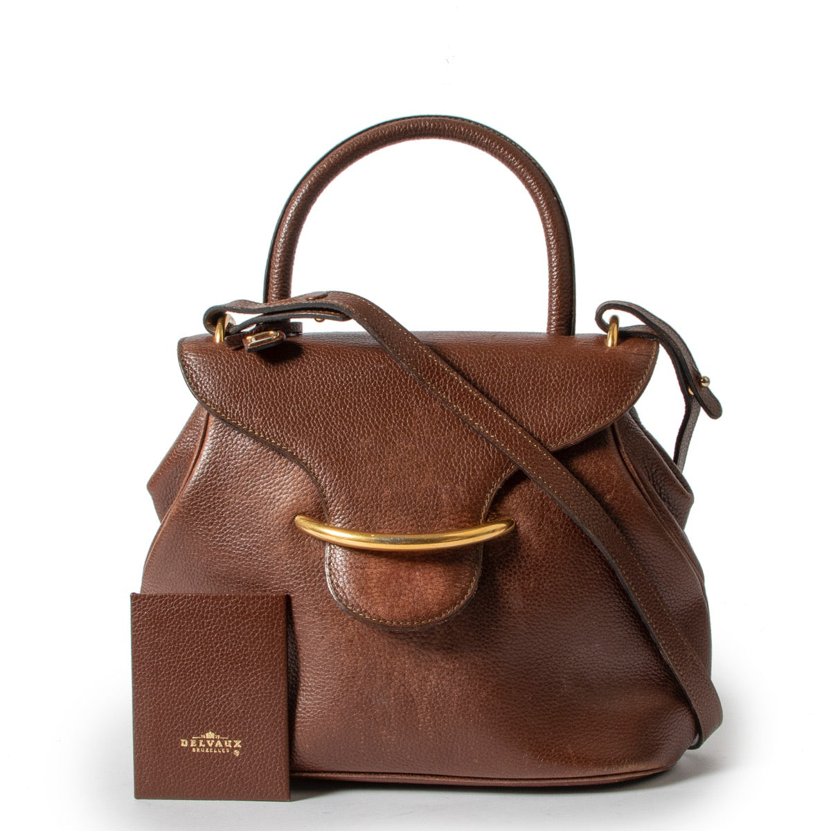 Shop safe online 100% authentic second hand Delvaux Brown Baltimore Shoulder Bag at the right price at Labellov in Antwerp.