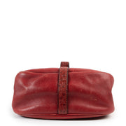 Shop safe online 100% authentic second hand Delvaux Red Ostrich Cerceau Shoulder Bag at the right price at Labellov in Antwerp.