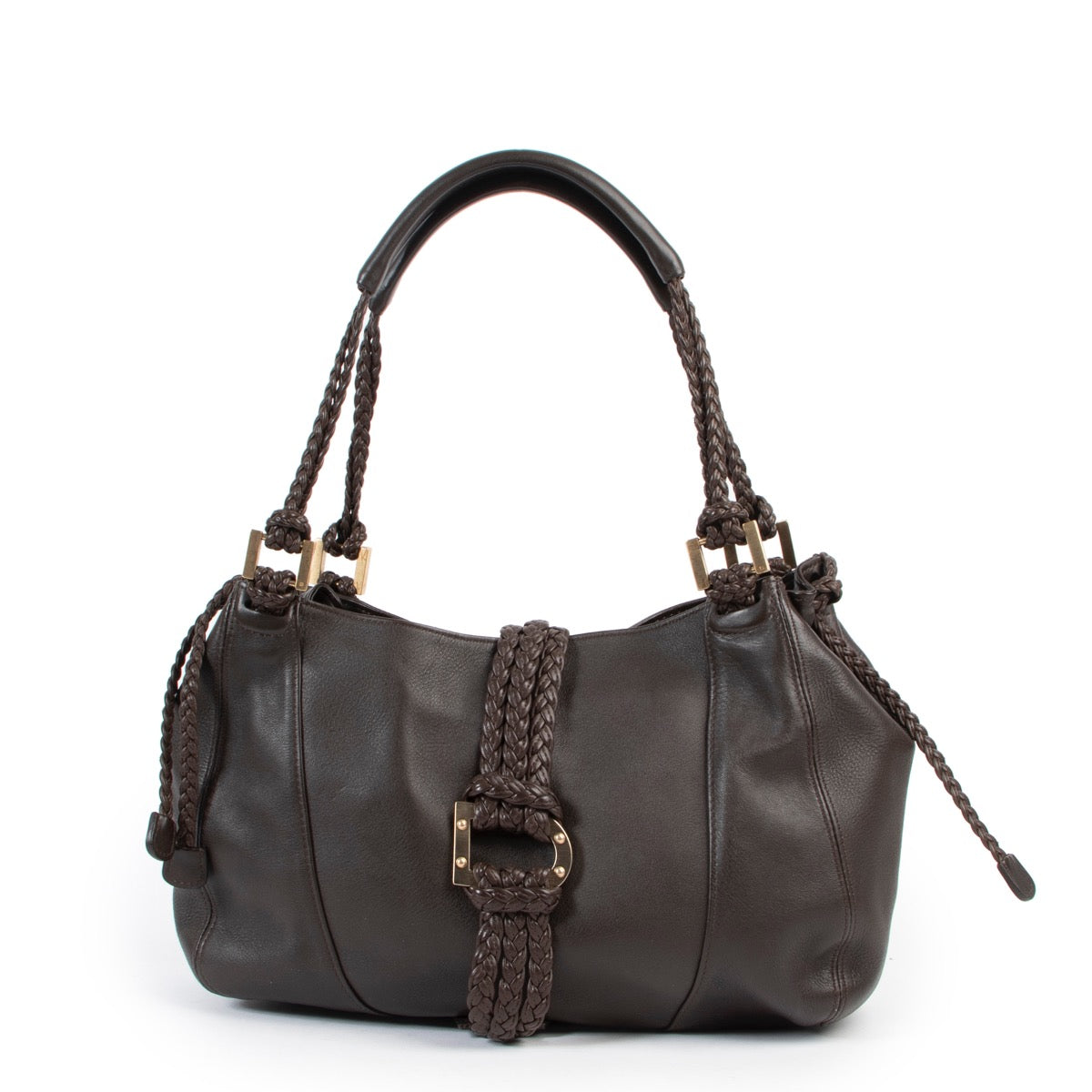 Shop safe online 100% authentic second hand Delvaux Brown Eugène Shoulder Bag at Labellov in Antwerp.