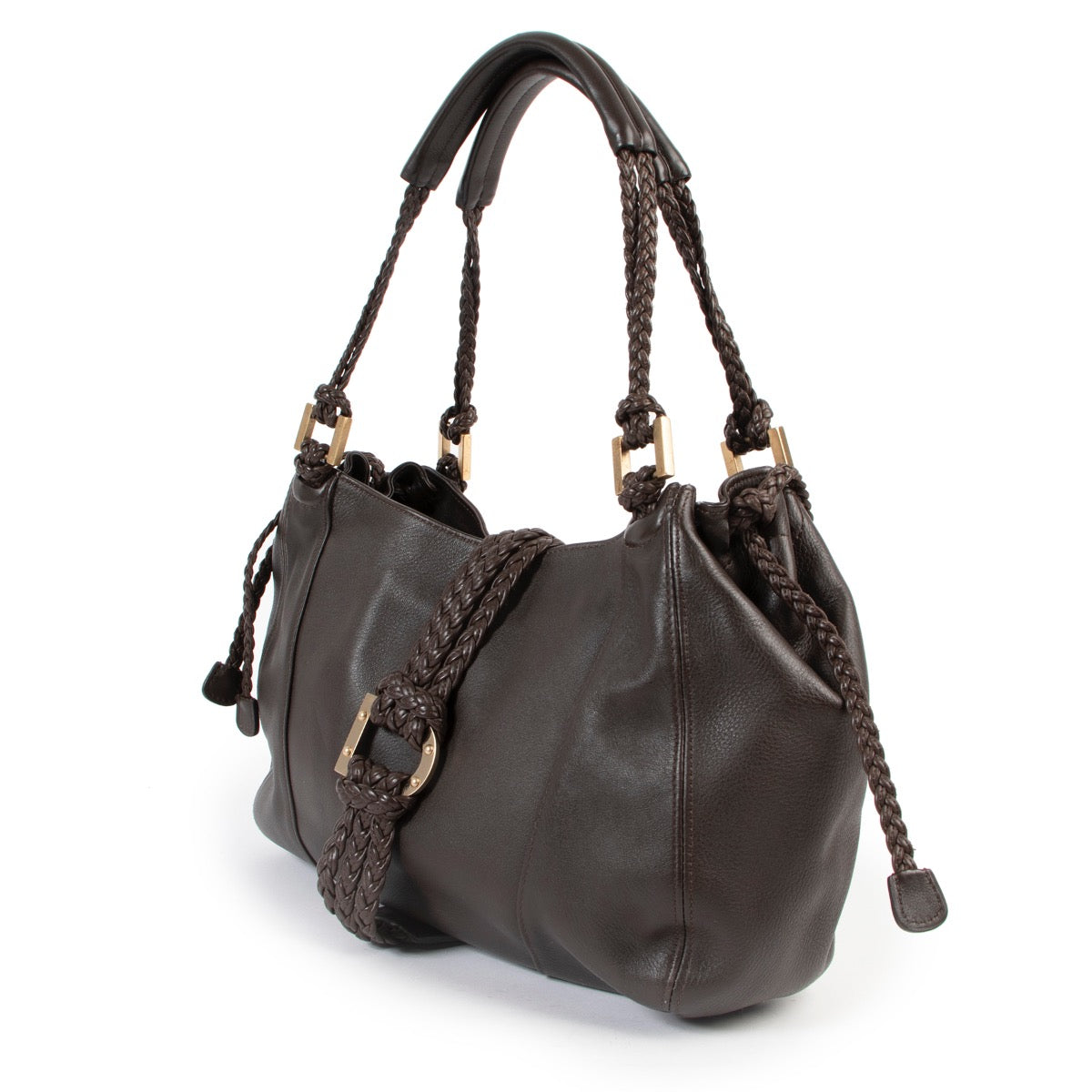 Shop safe online 100% authentic second hand Delvaux Brown Eugène Shoulder Bag at Labellov in Antwerp.
